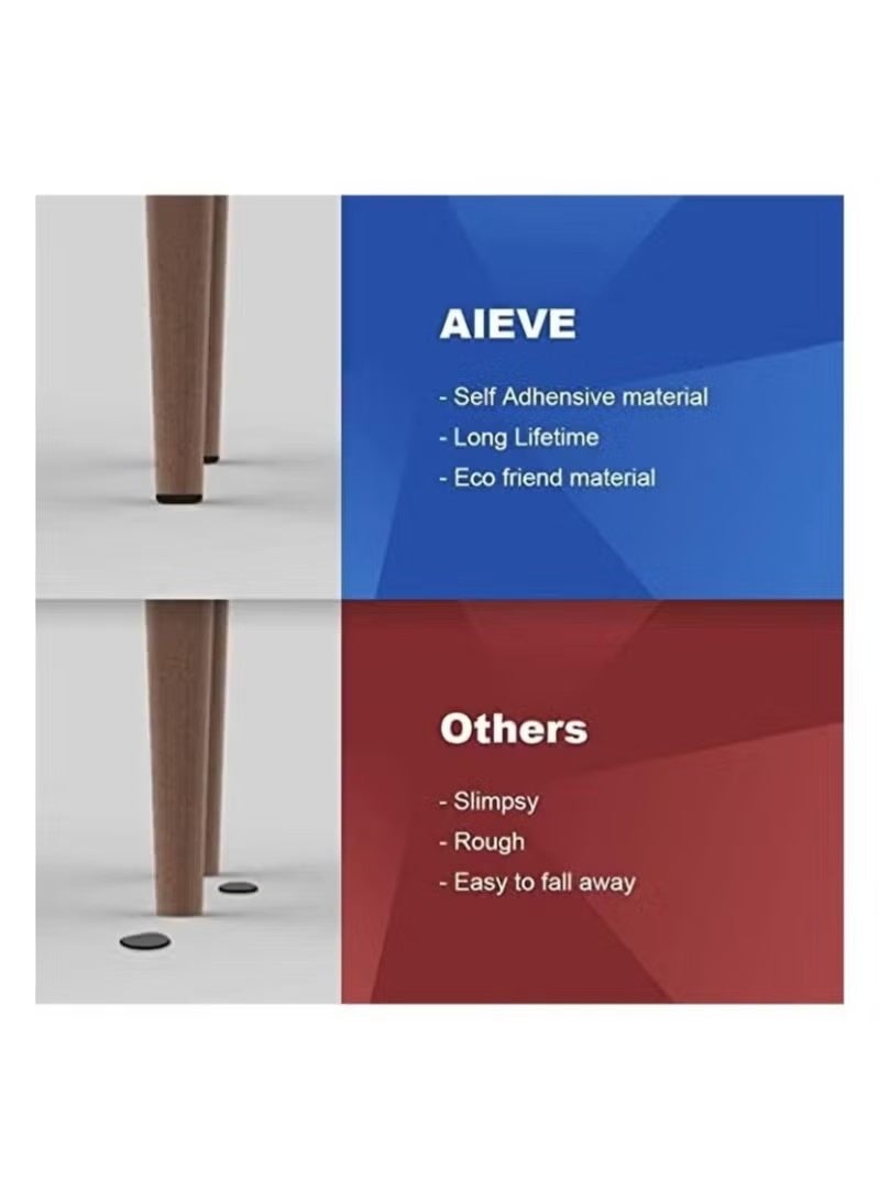 90PCS Anti-Slip Furniture Pads Self-Adhesive Rubber Feet – Square Chair Leg Floor Protectors with Noise Reduction for Hardwood, Tile, Laminate & Carpet Floors - Image 2